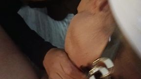 milf in sunglasses gives pov blowjob with cumshot