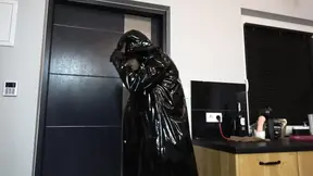 Hot nymph in shiny pantyhose gets covered in cum