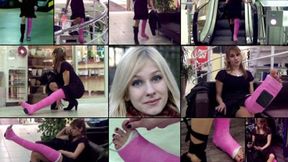 Beatrice Term LLWC Gimping at the Mall And Shoe Store Shopping with Foot Play (in HD 1920X1080)