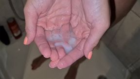 I ran out of shower gel so I had to get some from him