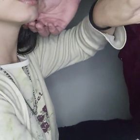 Girl in Wonderful Blowjob on Her Boyfriend