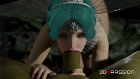Futa Orc fucks hard Fairy in the Forest - Blowjob, Deepthroat &amp; Anal