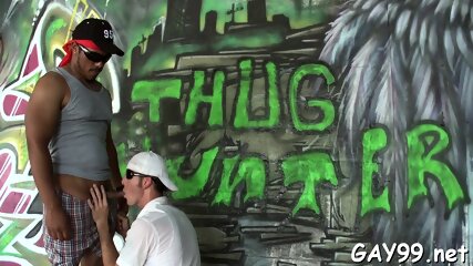 Interracial gay in doggie