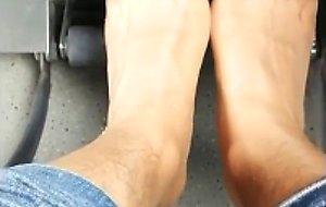 Playing in a public bus