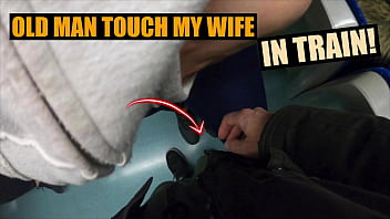 My Wife Let Older Unknown Man to Touch her Pussy Lips Over her Spandex Leggings in Subway