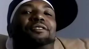 Black stud jerking off and getting his fat cock sucked