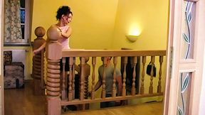 Claudia Rossi's holes get banged in wild gang bang