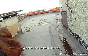 Fucking glasses  stacy snake  sex on the roof —