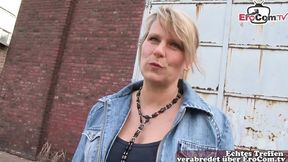 German Housewife next door does sex casting