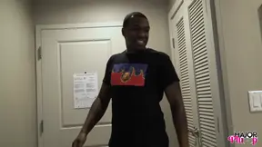 Major welcomes huge black cock in new home with curvy BBW