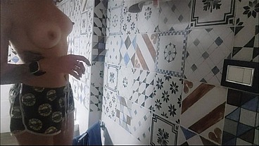 awesome roleplay, you are my step brother spying on me, but then ...