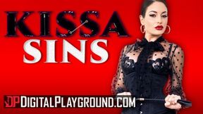 ”Big Titted Kissa Sins Dominates Boss”