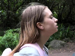 Real amateur couple outdoor ass fuck and anal creampie in hd