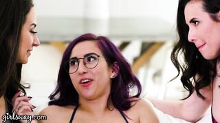 Girlsway Cassidy  her Friends have a Fingers Time instead of Studying