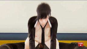 Kobeni rides a cock&#x1F32D; in Chainsaw Man Hentai - Asian Japanese 3D Anime Porn