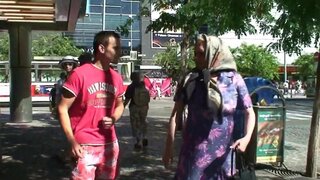 Younger dude goes on the street to find a horny GILF