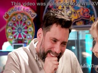 Cute Teenie Golden-haired Stepdaughter Deepthroats Stepdads Wang Outdoor