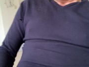 Jacking off in my jeans and Hollister boxers, sagging a bit. Nice orgasm on my jeans too