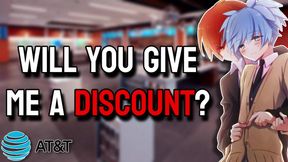 Femboy seduces AT&T man with slick bribe that ends in sloppy debt
