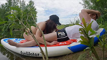 Horny Amateur Couple Having Sex On The Shore During a River Walk