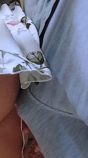 Forbidden Touch in a Crowded Train! Stranger Slide His Penis in Her Panties and Ejaculate Hard