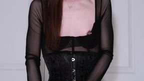 black stockings corset HighHeels cum closeups ahegao