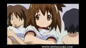 Hilarious Anime Girls Serve Up Fun in the Locker Room With a Monster