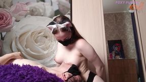 Demure Step Sister Blindfolded Me and Made Me Lick Her Pussy and Tits