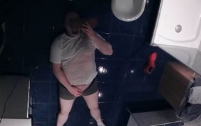 Piss cum and sniff in bathroom