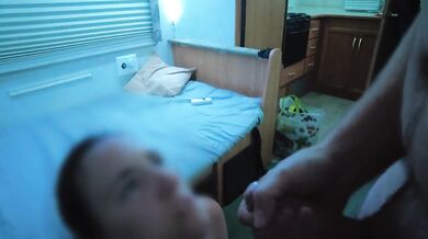 Wife Gushes Cumshots in Bi Threesome Facial Blowjob