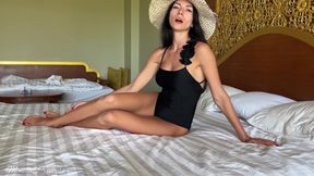 Horny Before the Beach - Let Me Tease You with My Wet Pussy