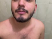 In the shower of my university hard cock