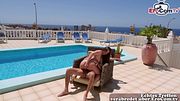 German Mallorca vacationers fuck tourist by the pool