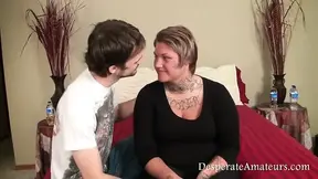 Desperate amateurs return with big hard cock in spitroast threesome action