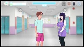 sexnote [ taboo hentai game pornplay ] ep.12 the nurse gave me a handjob and made me cum in front of my stepmom