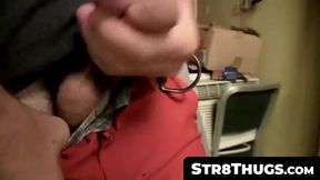 Str8Thugs.com - Straight thug's gripping hard dick rub and explosive cum shot scene