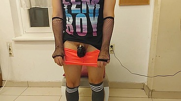 Quinn Way Trans Girl Femboy Play With Two Dildo