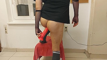 Quinn Way Trans Girl Femboy Play With Two Dildo