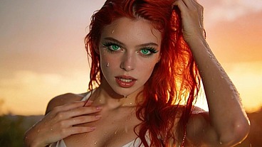 BEAUTIFUL REDHEAD STEPSIST IS FUCKED IN THE POOL WITHOUT MERCY - PORN IN SPANISH - AI PORN