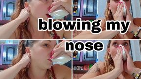 Powerful nasal sounds Hear every detail! Nose blowing