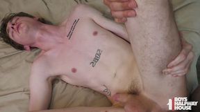 Delinquent Twink Gets His Holes Fucked Rough Bareback Pov &amp; Face Covered In Cum - Beau Mance