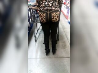 My wife visiting the store