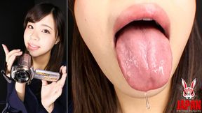 Real Japanese mouth in extreme close-up: Reia Hoshino only for mouth lovers