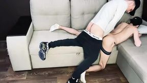 Stud hard fucked a pretty gay teen bareback in Nike sneakers