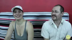 Fat milf takes big black cock in her mouth