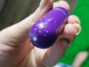 Onesie solo female masturbation with a vibrator while in quarantine: ugly fat girl nerd doctor who