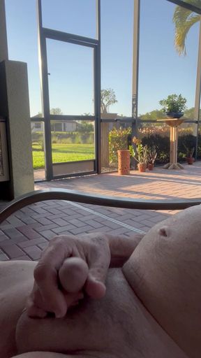 Morning Patio Masturbation