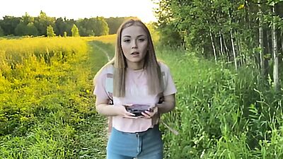 Pervy Teen Alexa Mills Gets Her Tart Packed In Da Wild!