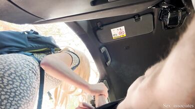 Public Dick Flash! A Naive Teen Caught Me Jerking Off in the Car on a Hiking Trail and Helped Me Out