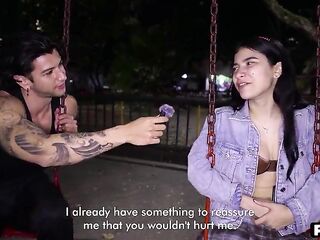 This sweetheart Was Shy But Curious - Playground Interview Turns Into All-Night Anal